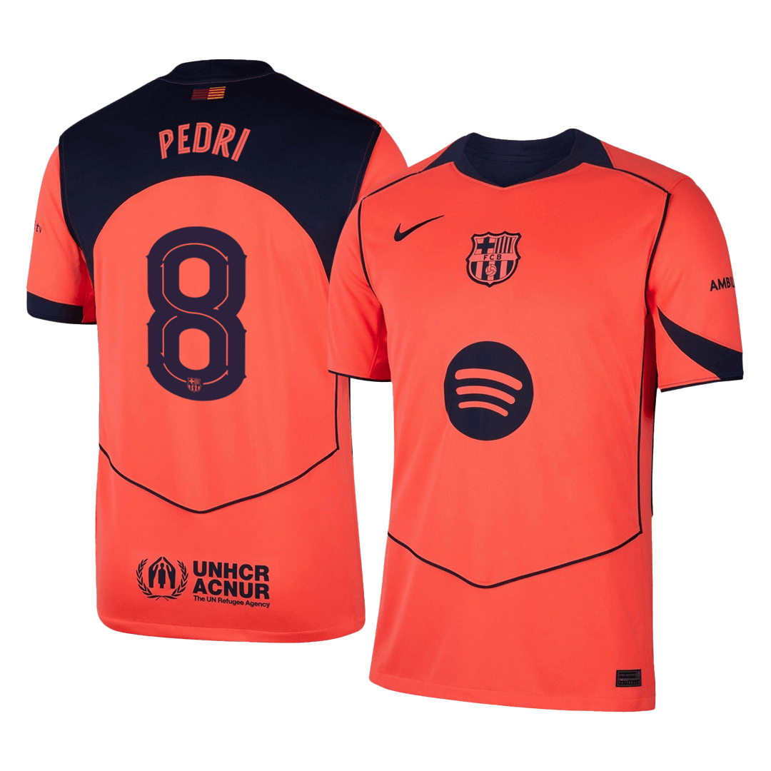 PEDRI #8 Barcelona Third Away Jersey 2025/26