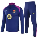 Barcelona 1/4 Zipper Sweat Kit(Top+Pants) Navy 2025/26 - minejerseys