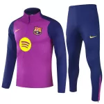 Barcelona 1/4 Zipper Sweat Kit(Top+Pants) Purple 2025/26 - minejerseys
