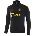 Manchester United 1/4 Zipper Sweat Kit(Top+Pants) Black 2025/26 - minejerseys