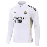 Real Madrid 1/4 Zipper Sweat Kit(Top+Pants) White 2025/26 - minejerseys