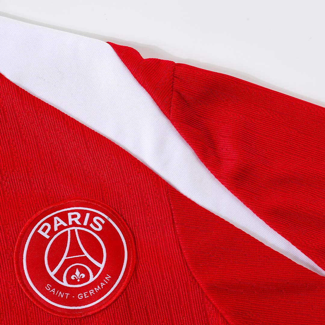 Kids PSG Zipper Sweatshirt Kit(Top+Pants) Red 2025/26 Kids PSG Zipper Sweatshirt Kit(Top+Pants) Red 2025/26
