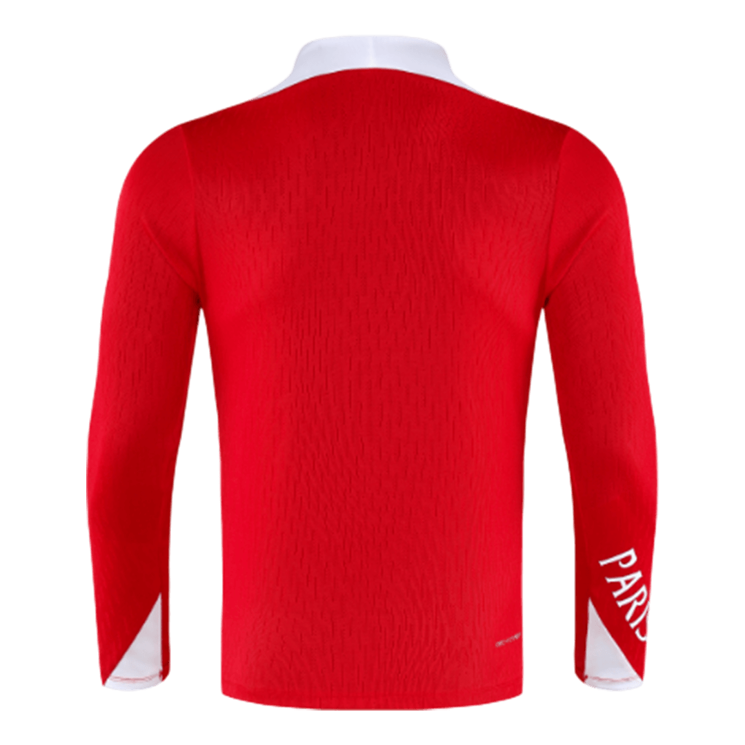PSG Zipper Sweatshirt Kit(Top+Pants) Red 2025/26 PSG Zipper Sweatshirt Kit(Top+Pants) Red 2025/26