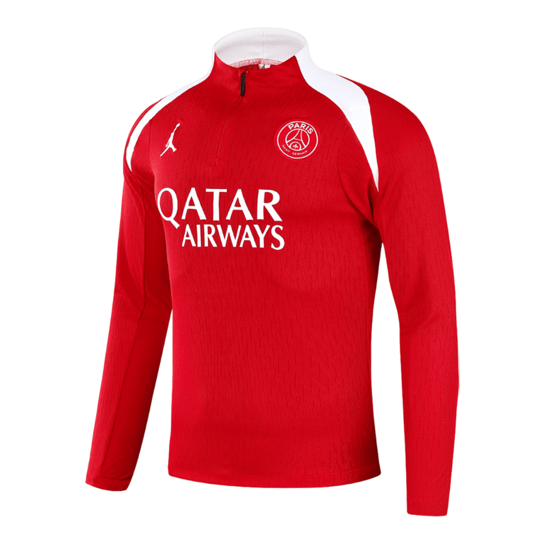 PSG Zipper Sweatshirt Kit(Top+Pants) Red 2025/26 PSG Zipper Sweatshirt Kit(Top+Pants) Red 2025/26