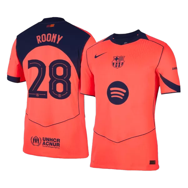 ROONY #28 Barcelona Third Away Match Jersey Player Version 2025/26 - minejerseys