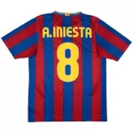 A.Iniesta #8 Retro Barcelona Home Jersey 2009/10 - minejerseys