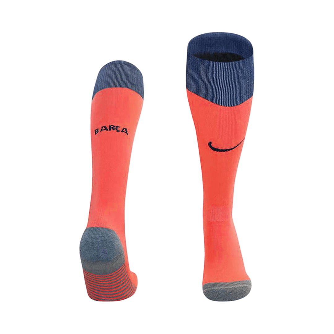 Kids Barcelona Third Soccer Socks - Orange 2025/26