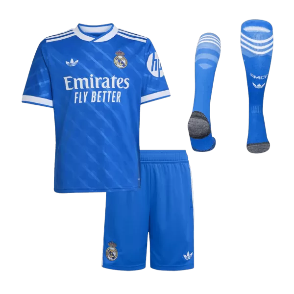 Kids Real Madrid Third Away Jersey Full Kit 2025/26 - minejerseys