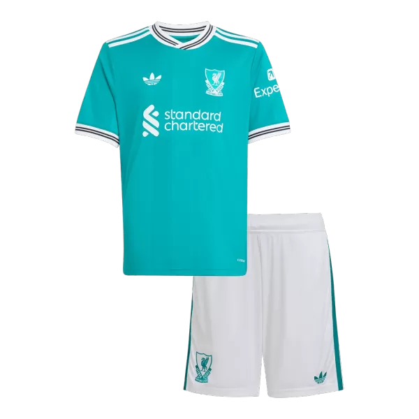 Kids Liverpool Third Away Jersey Kit 2025/26 - minejerseys