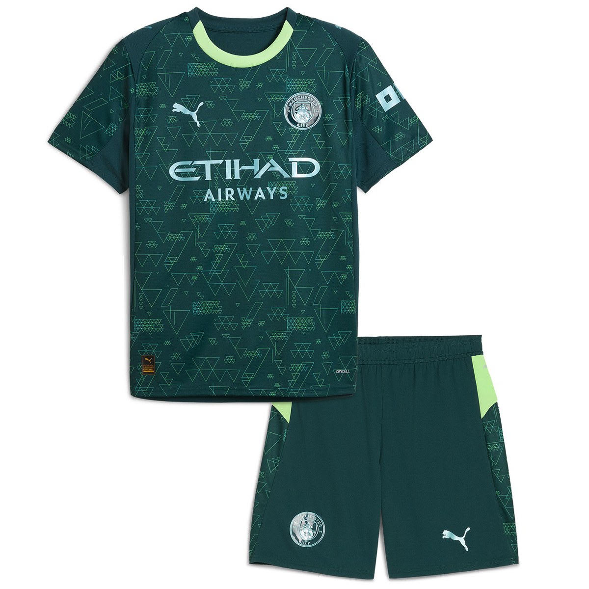 Kids Manchester City EA Sport Fourth Jersey Kit 2025/26