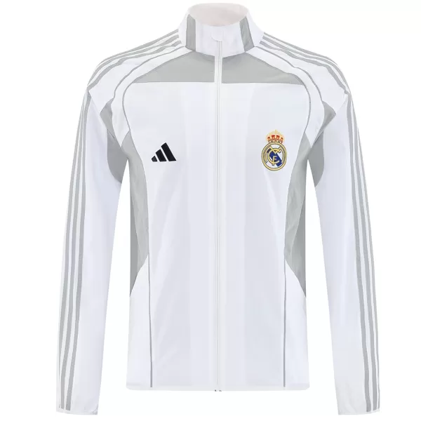 Real Madrid Windbreaker Jacket White 2025/26 - minejerseys