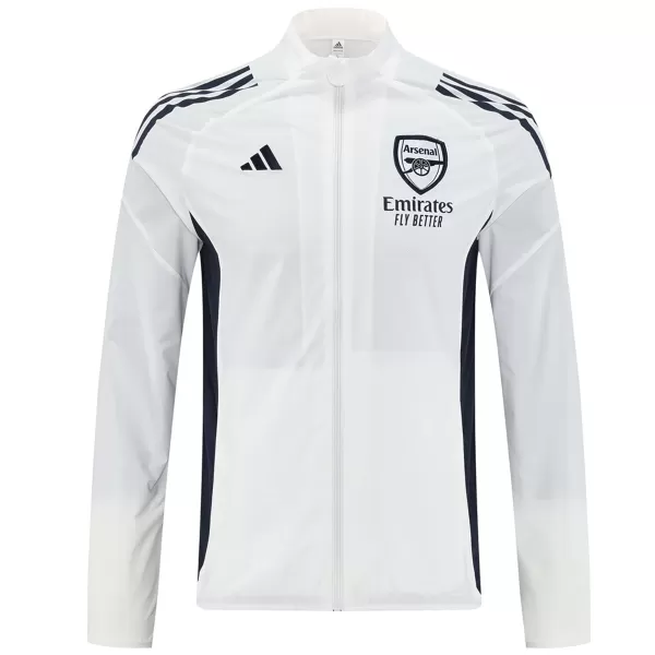 Arsenal Windbreaker Jacket White 2025/26 - minejerseys
