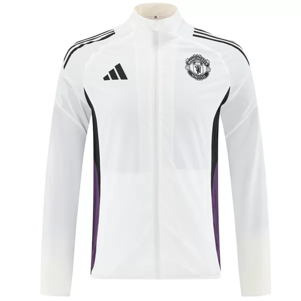 Manchester United Windbreaker Jacket White 2025/26 - minejerseys