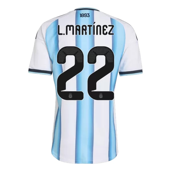 L.MARTÍNEZ #22 Argentina Home Match Jersey Player Version 2025/26 - minejerseys
