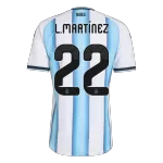L.MARTÍNEZ #22 Argentina Home Match Jersey Player Version 2025/26 - minejerseys