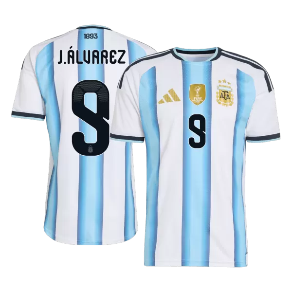 J.ÁLVAREZ #9 Argentina Home Match Jersey Player Version 2025/26 - minejerseys