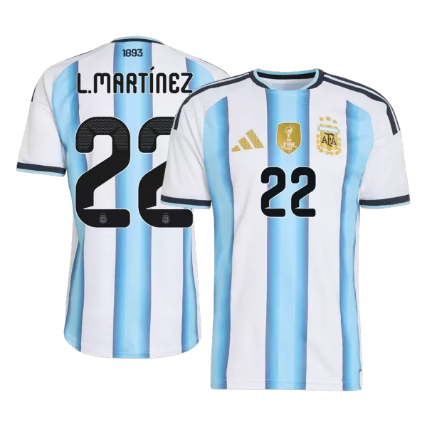 L.MARTÍNEZ #22 Argentina Home Match Jersey Player Version 2025/26 - minejerseys