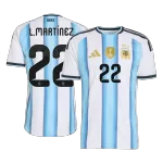 L.MARTÍNEZ #22 Argentina Home Match Jersey Player Version 2025/26 - minejerseys