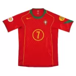 Figo #7 Retro Portugal Home Jersey Euro 2004 - minejerseys