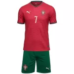 RONALDO #7 Kids Portugal Home Jersey Kit World Cup 2026 - minejerseys
