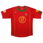C.Ronaldo #17 Retro Portugal Home Jersey Euro 2004 - minejerseys