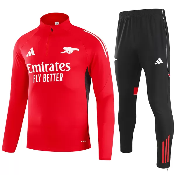 Kids Arsenal 1/4 Zipper Sweat Kit(Top+Pants) Red 2025/26 - minejerseys