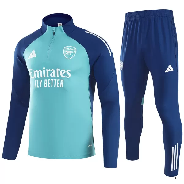 Kids Arsenal 1/4 Zipper Sweat Kit(Top+Pants) Green 2025/26 - minejerseys