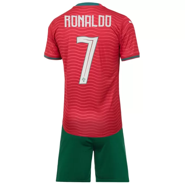 RONALDO #7 Kids Portugal Home Jersey Kit World Cup 2026 - minejerseys
