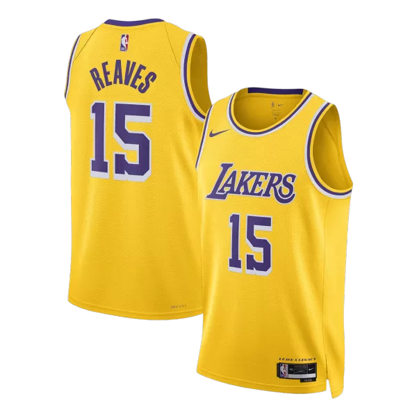 Men's Los Angeles Lakers Reaves Gold Swingman Jersey - Icon Edition - minejerseys
