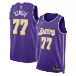 Men's Los Angeles Lakers Luka Dončić Purple Swingman Jersey - Statement Edition - minejerseys