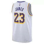 Men's Los Angeles Lakers LeBron James White Swingman Jersey - Association Edition - minejerseys
