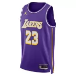 Men's Los Angeles Lakers LeBron James Purple Swingman Jersey - Statement Edition - minejerseys