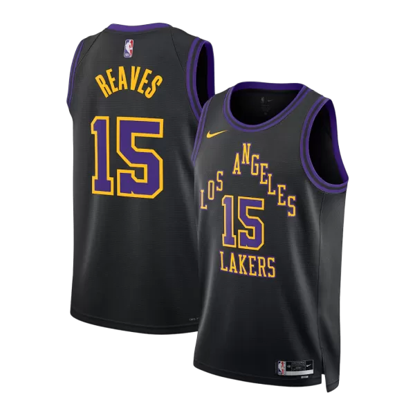 Men's Los Angeles Lakers Reaves Black Swingman Jersey 2025/26 - City Edition - minejerseys
