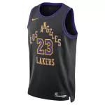 Men's Los Angeles Lakers LeBron James Black Swingman Jersey 2025/26 - City Edition - minejerseys