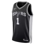 Men's San Antonio Spurs Victor Wembanyama Nike Black Swingman Jersey - Icon Edition - minejerseys