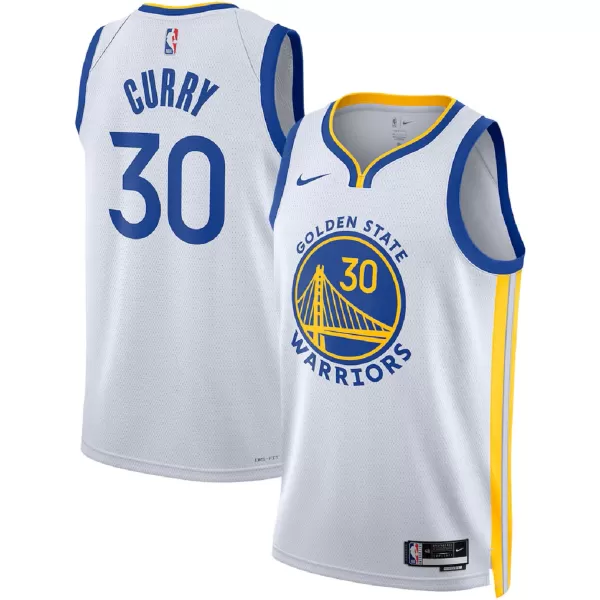 Men's Golden State Warriors Stephen Curry White Swingman Jersey - Association Edition - minejerseys