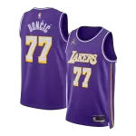 Men's Los Angeles Lakers Dončić Purple Swingman Jersey - Statement Edition - minejerseys