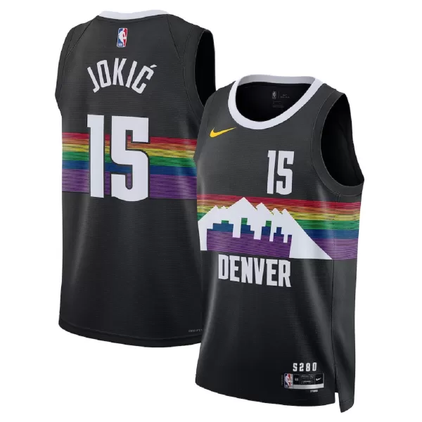 Men's Denver Nuggets Nikola Jokić Black Swingman Jersey 2025/26 - City Edition - minejerseys