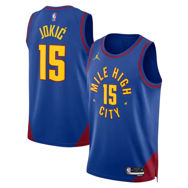 Men's Denver Nuggets Jokić Blue Swingman Jersey - Statement Edition - minejerseys