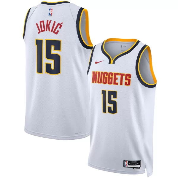 Men's Denver Nuggets Nikola Jokić White Swingman Jersey - Association Edition - minejerseys