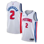 Men's Detroit Pistons Cade Cunningham White Swingman Jersey - Association Edition - minejerseys