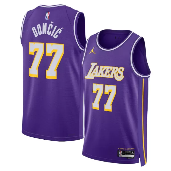 Men's Los Angeles Lakers Luka Dončić Purple Swingman Jersey - Statement Edition - minejerseys