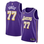 Men's Los Angeles Lakers Luka Dončić Purple Swingman Jersey - Statement Edition - minejerseys