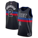 Men's Detroit Pistons Cade Cunningham Black Swingman Jersey - Statement Edition - minejerseys