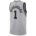 Men's San Antonio Spurs Victor Wembanyama Silver Swingman Jersey - Statement Edition - minejerseys