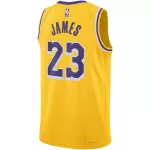 Men's Los Angeles Lakers LeBron James Gold Swingman Jersey - Icon Edition - minejerseys