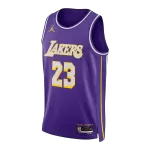 Men's Los Angeles Lakers James Purple Swingman Jersey - Statement Edition - minejerseys