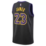 Men's Los Angeles Lakers LeBron James Black Swingman Jersey 2025/26 - City Edition - minejerseys