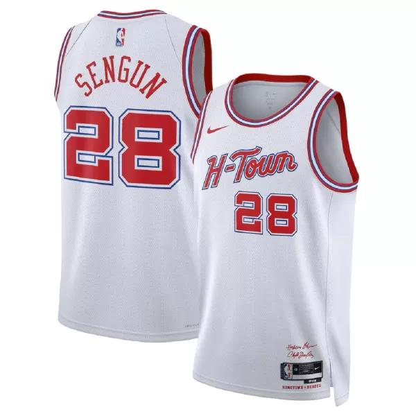 Men's Houston Rockets Alperen Şengün White Swingman Jersey 2025/26 - City Edition - minejerseys