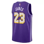 Men's Los Angeles Lakers LeBron James Purple Swingman Jersey - Statement Edition - minejerseys